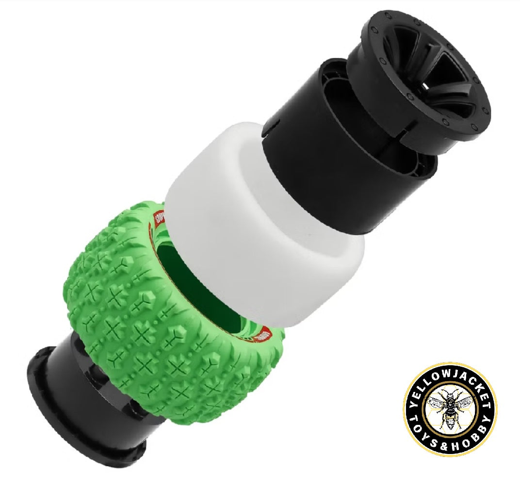 4Pcs 12mm Hex RC Wheel Tires Set RC Tires Wheels for 1/14 1/16 RC Car Crawler